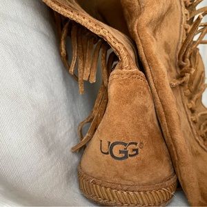 Ugg moccasin boots with tassels